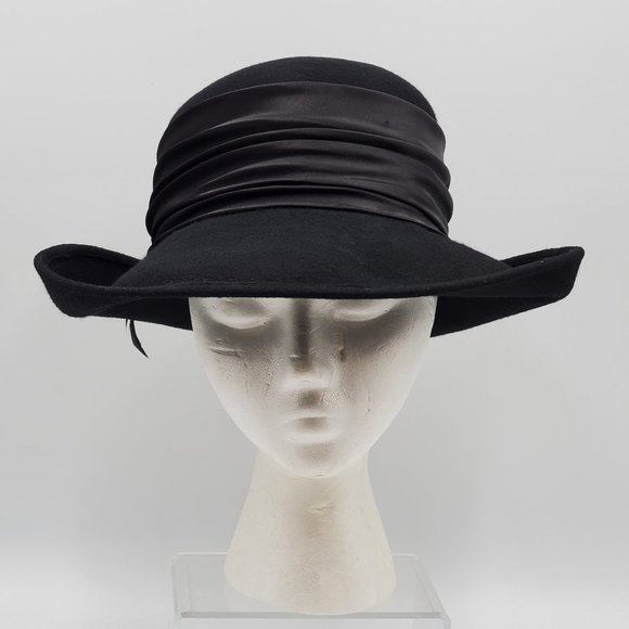 Betmar New York Wool Hat Satin & Feathers Hat Band - Picture 9 of 16
